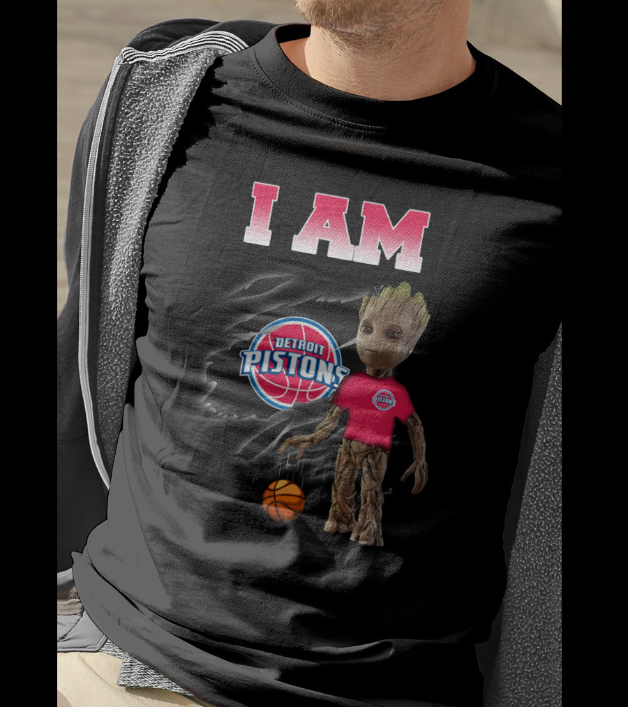I Am Detroit Pistons Groot Basketball Fans T-Shirt