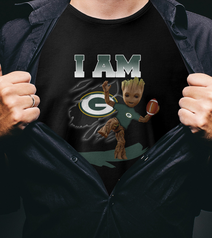I Am Green Bay Packers Groot Fan Football T-Shirt