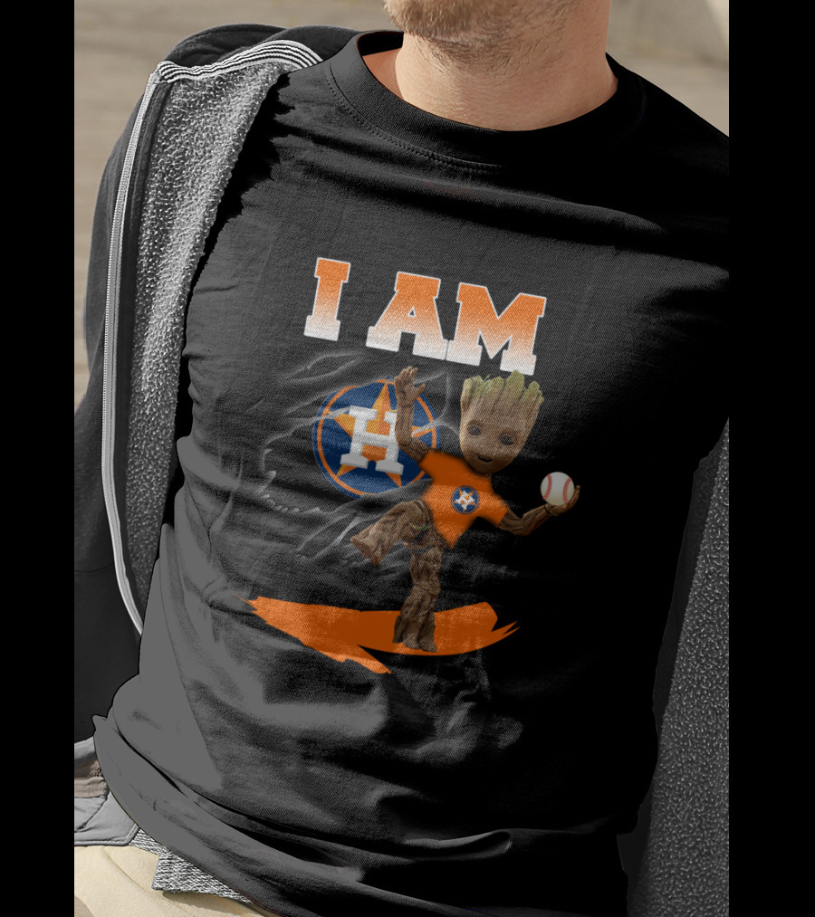 I Am Houston Astros Groot Fan Baseball T-Shirt