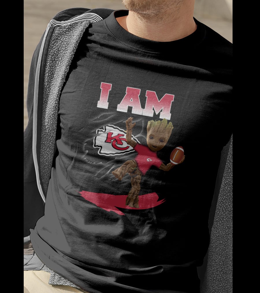 I Am Kansas City Chiefs Groot Football Fan T-Shirt