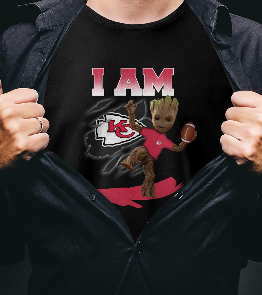 I Am Kansas City Chiefs Groot Football Fan T-Shirt
