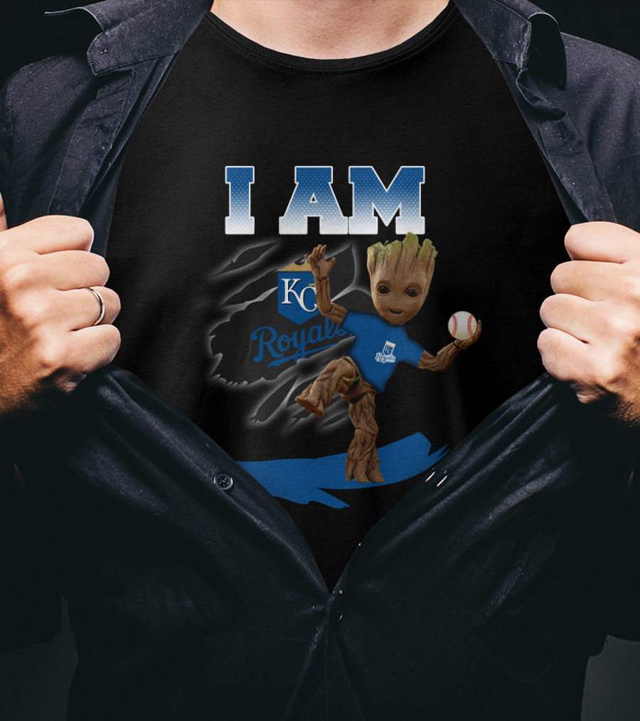 I Am Kc Royals Groot Baseball Fan T-Shirt