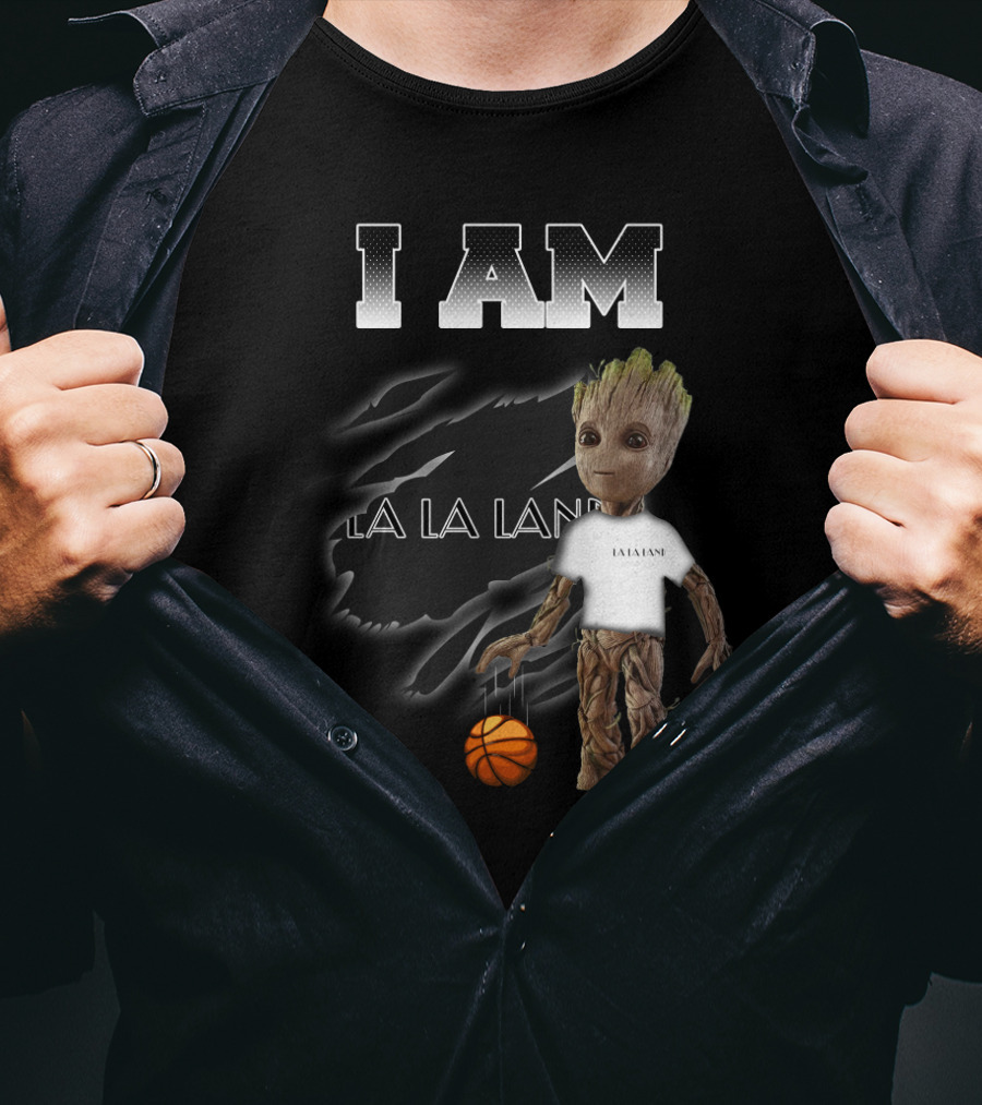 I Am La La Land Basketball Fan Groot T-Shirt