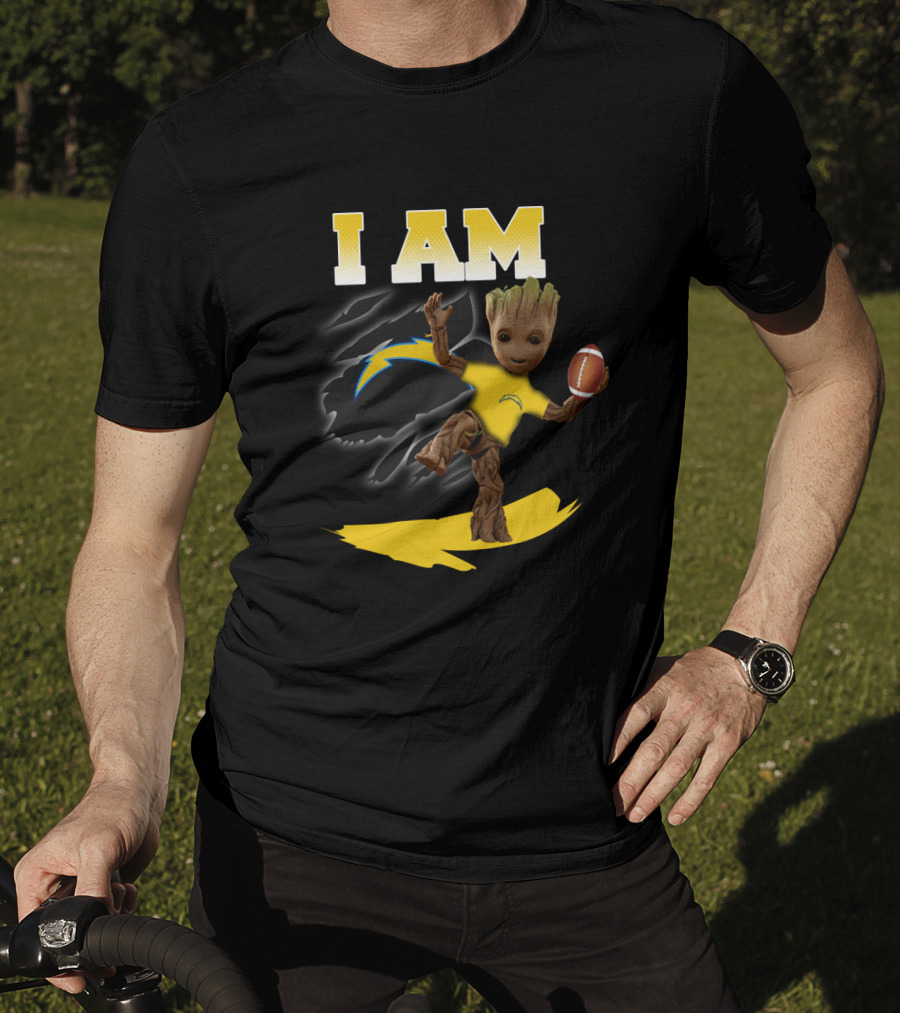 I Am Los Angeles Chargers Groot Football Fan T-Shirt