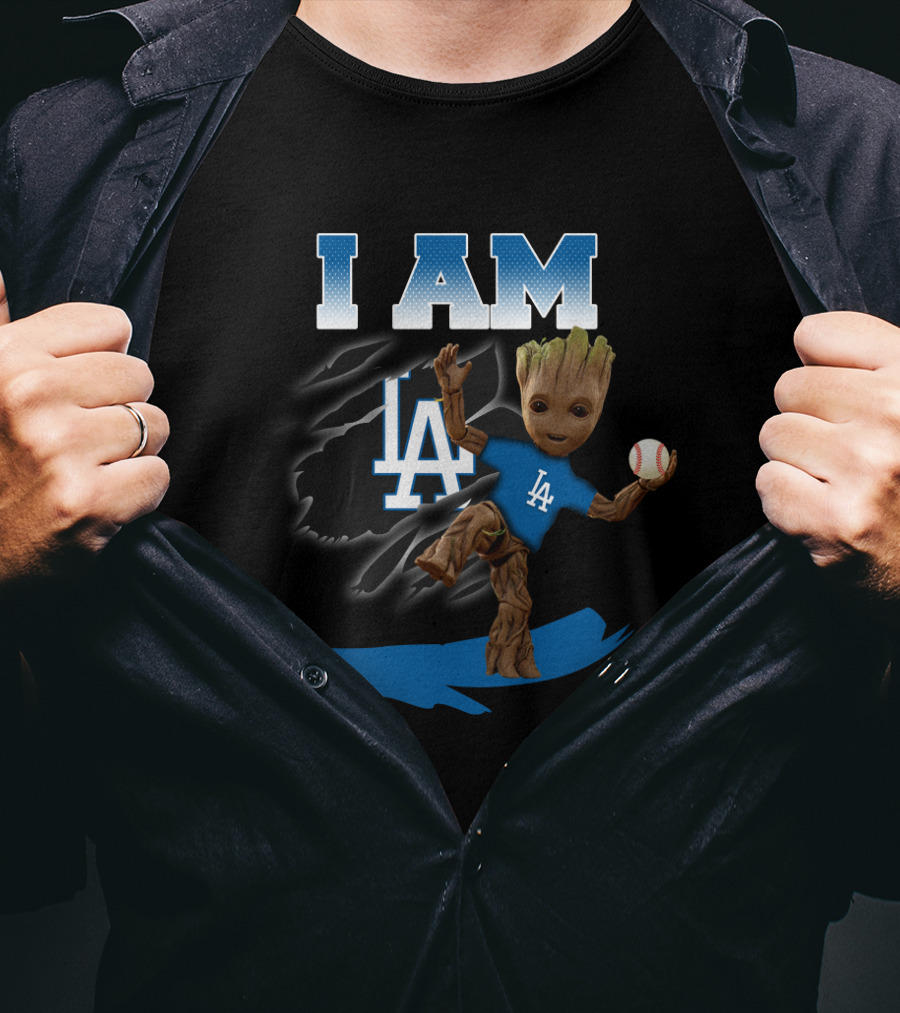 I Am Los Angeles Dodgers Groot Baseball Fan T-Shirt