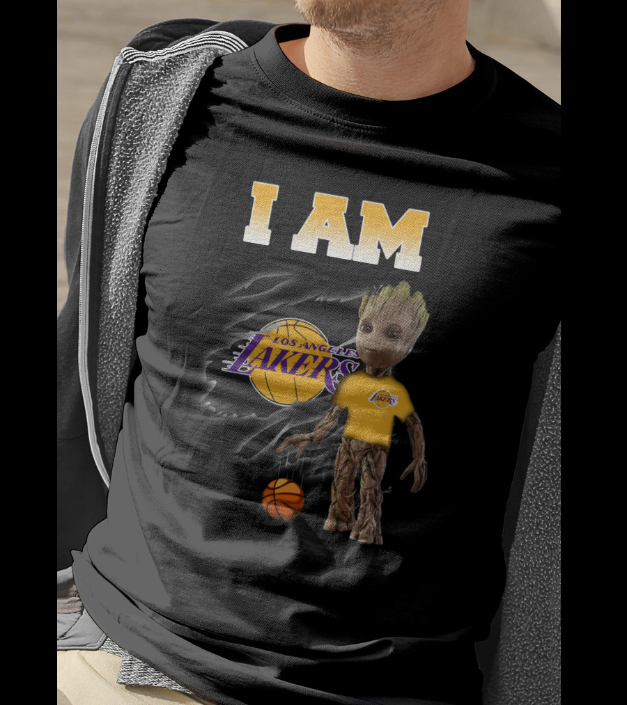 I Am Los Angeles Lakers Groot Basketball Fans T-Shirt