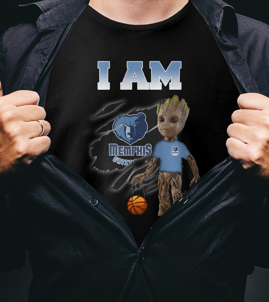 I Am Memphis Grizzlies Groot Basketball Fans T-Shirt