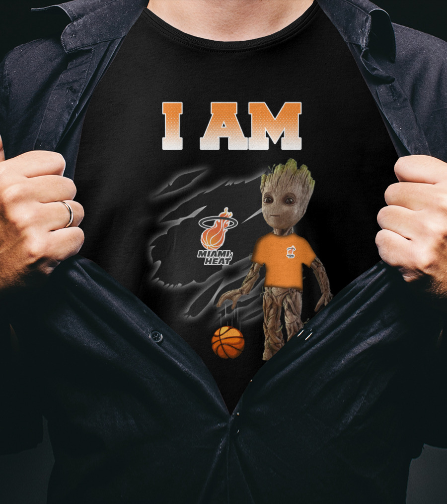 I Am Miami Heat Groot Basketball Fan T-Shirt