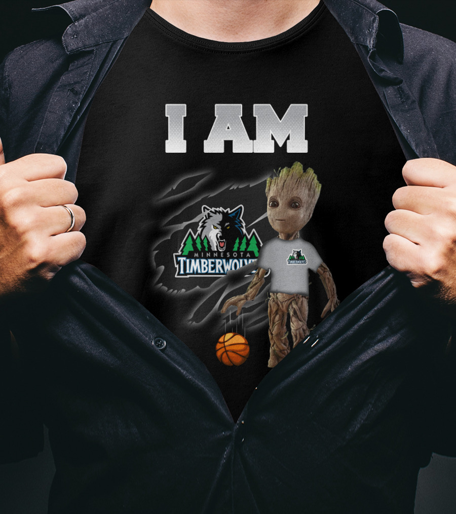 I Am Minnesota Timberwolves Groot Balloon T-Shirt