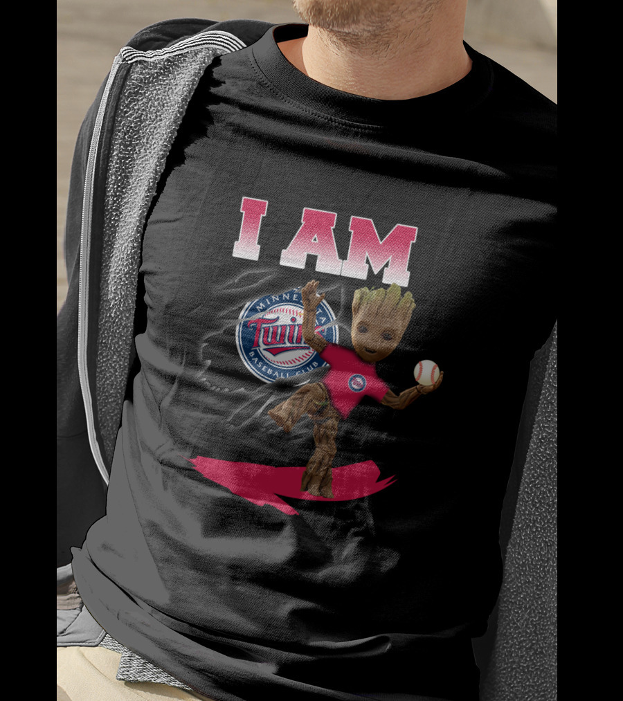 I Am Minnesota Baseball Twins Groot T-Shirt