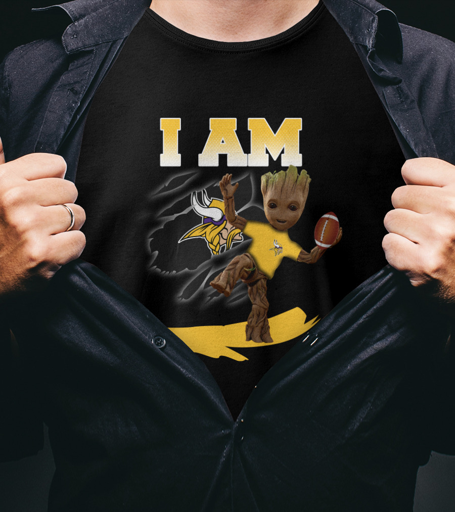I Am Groot Minnesota Vikings Football Fans T-Shirt