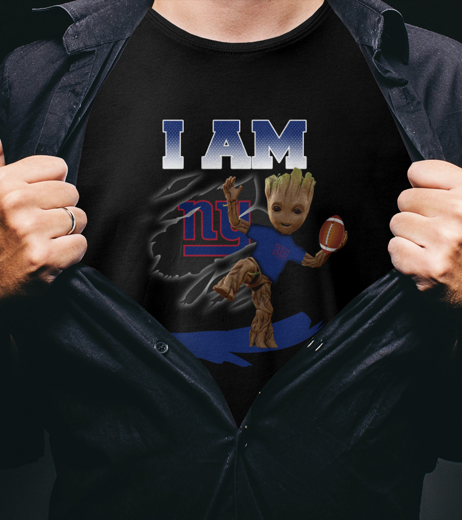I Am Groot New York Giants Football Fan T-Shirt