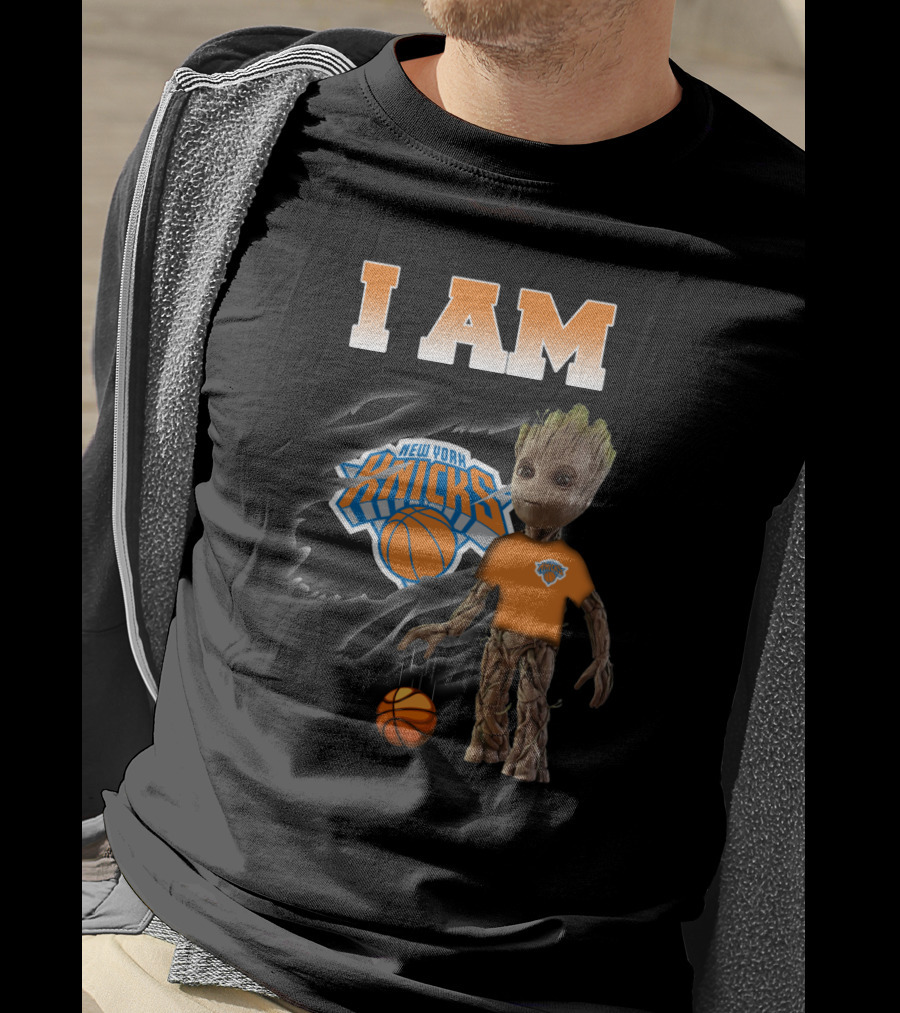 I Am New York Knicks Groot Basketball Fan T-Shirt