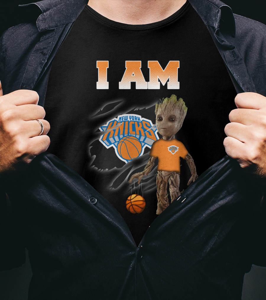 I Am New York Knicks Groot Basketball Fan T-Shirt