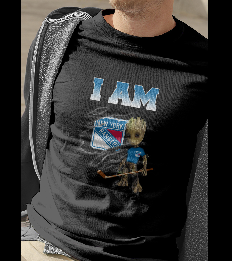 I Am New York Rangers Groot Hockey Fan T-Shirt