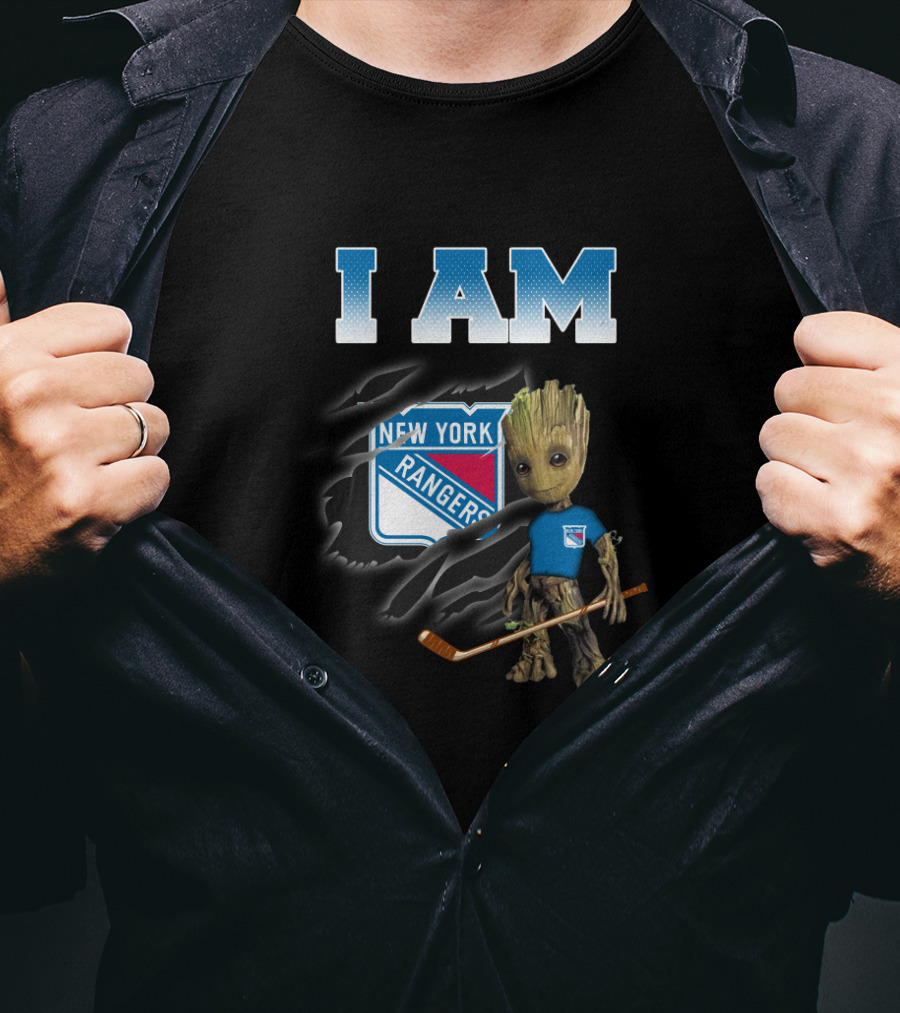 I Am New York Rangers Groot Hockey Fan T-Shirt