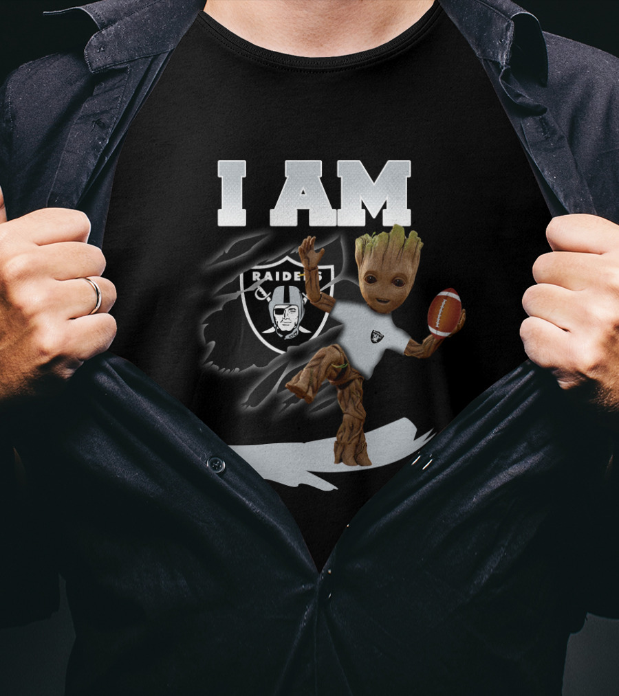 I Am Oakland Raiders Groot Football Fan T-Shirt