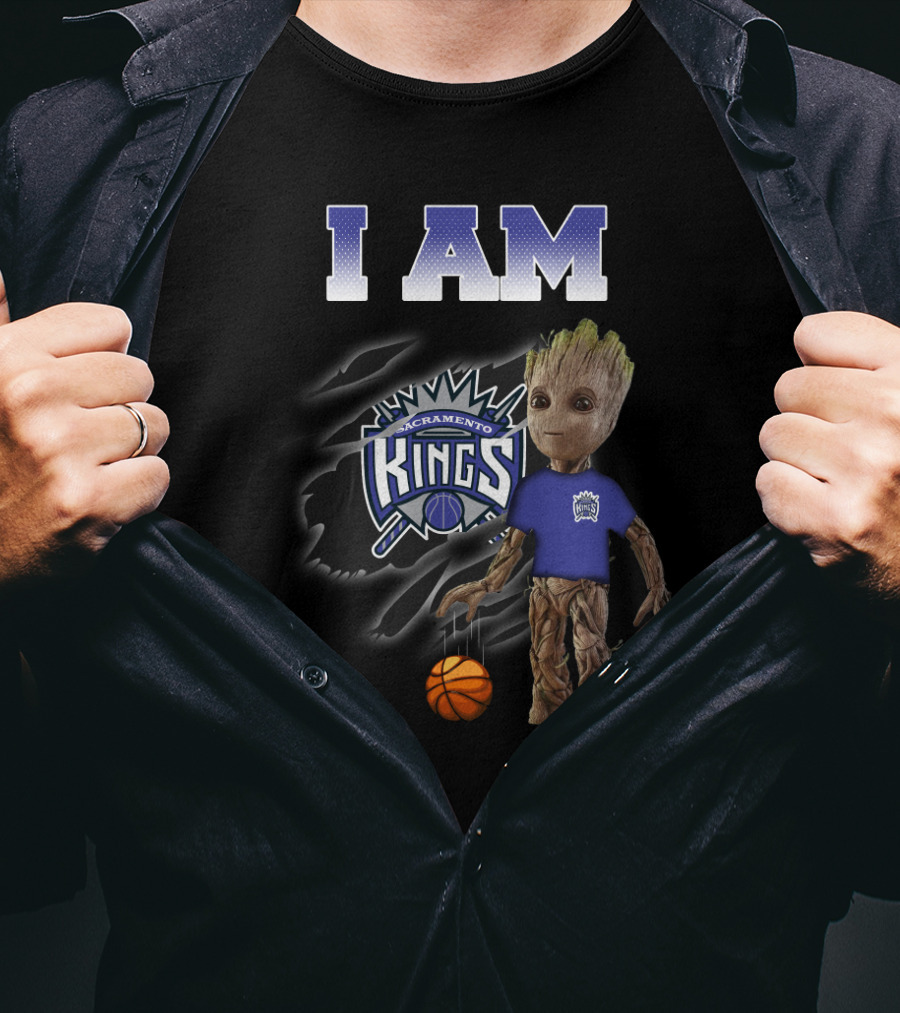 I Am Sacramento Kings Groot Basketball Fans T-Shirt