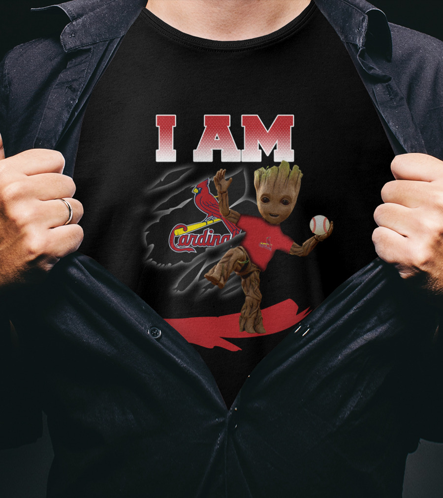 I Am St. Louis Cardinals Groot Baseball Fan T-Shirt