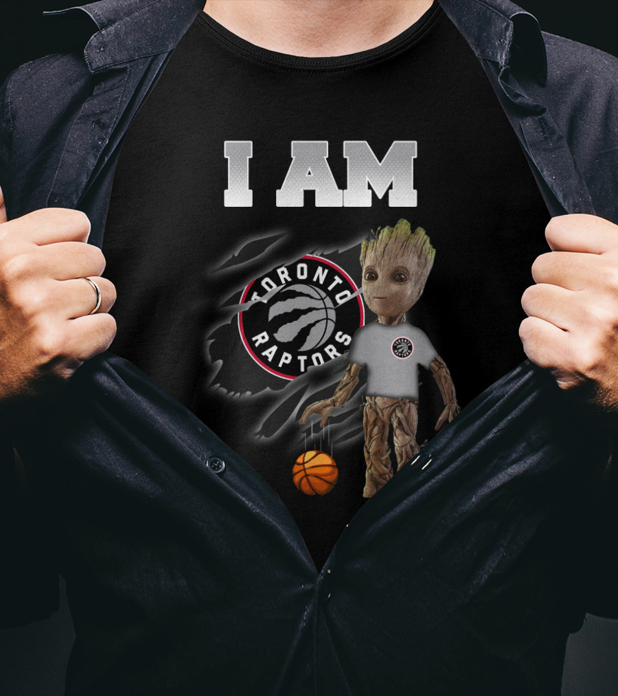 I Am Toronto Raptors Groot Basketball Fan T-Shirt