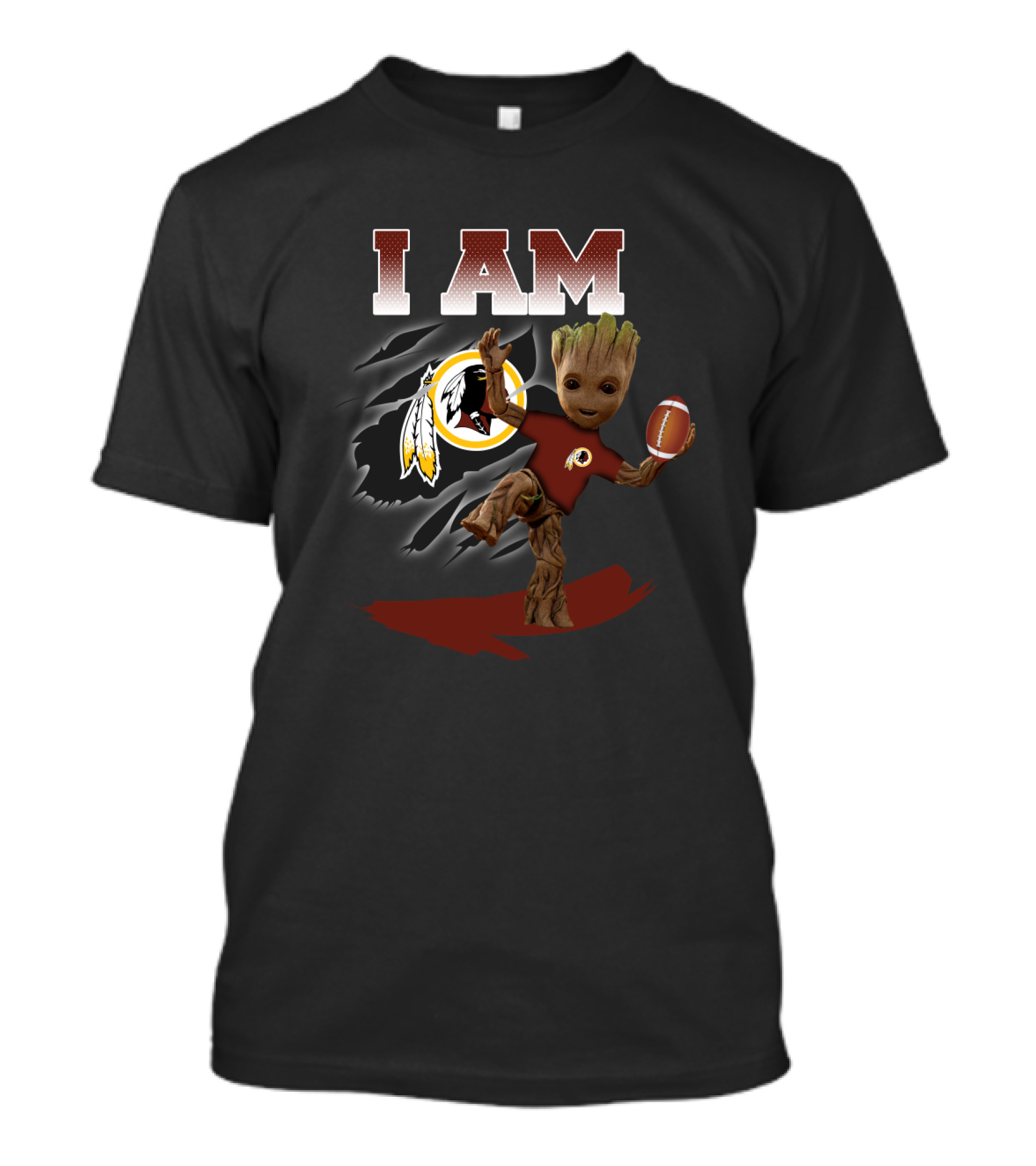 I Am Groot Washington Redskins Football Fan T-Shirt
