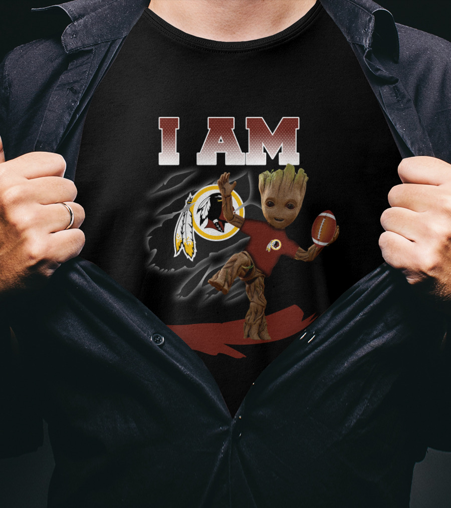 I Am Groot Washington Redskins Football Fan T-Shirt
