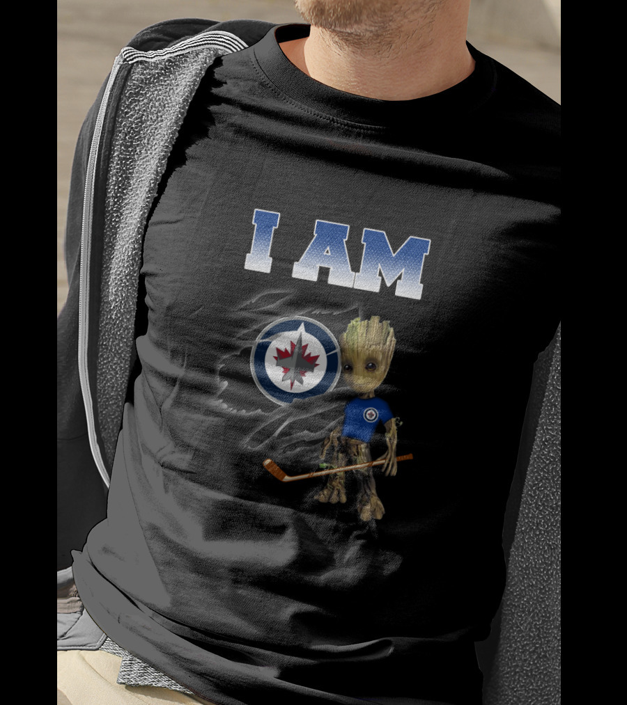 I Am Winnipeg Jets Groot Hockey Fan T-Shirt