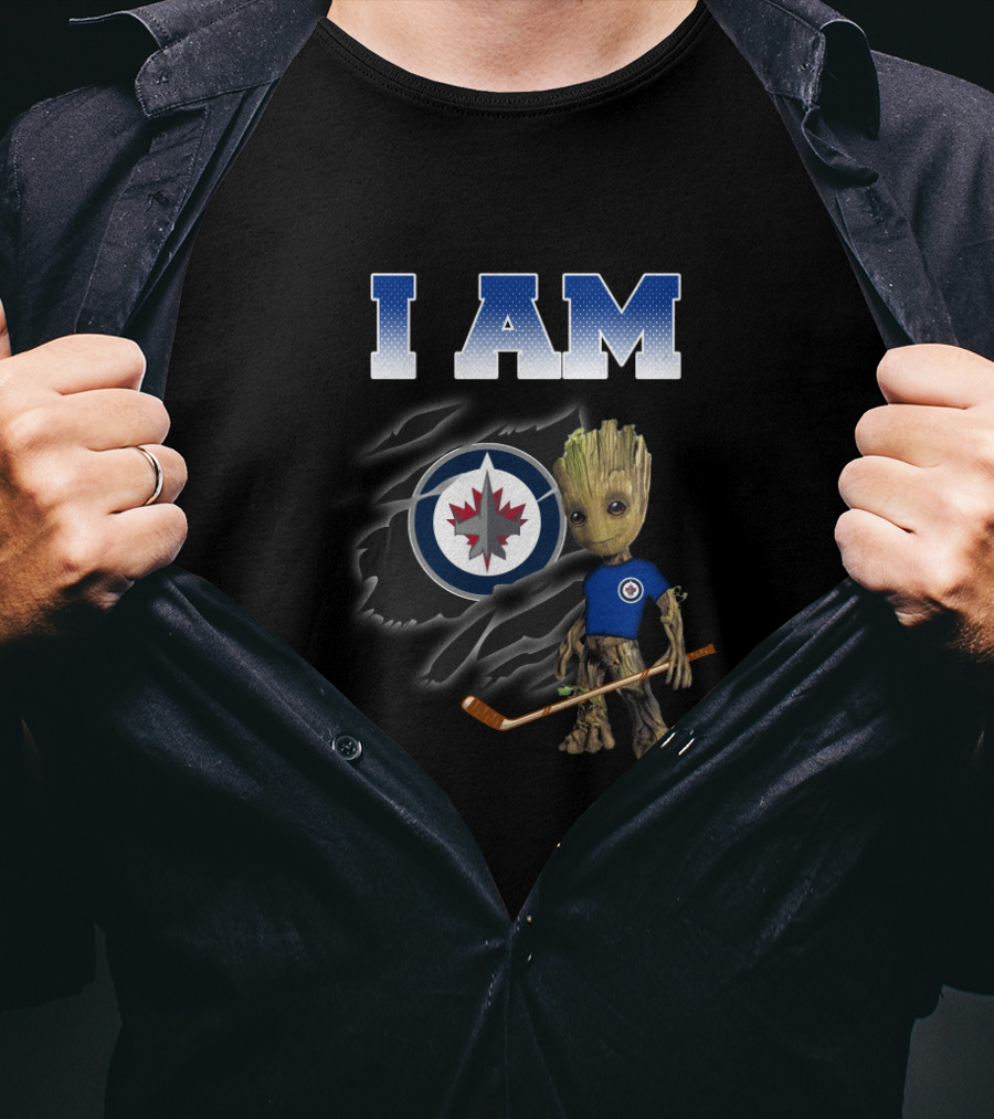 I Am Winnipeg Jets Groot Hockey Fan T-Shirt