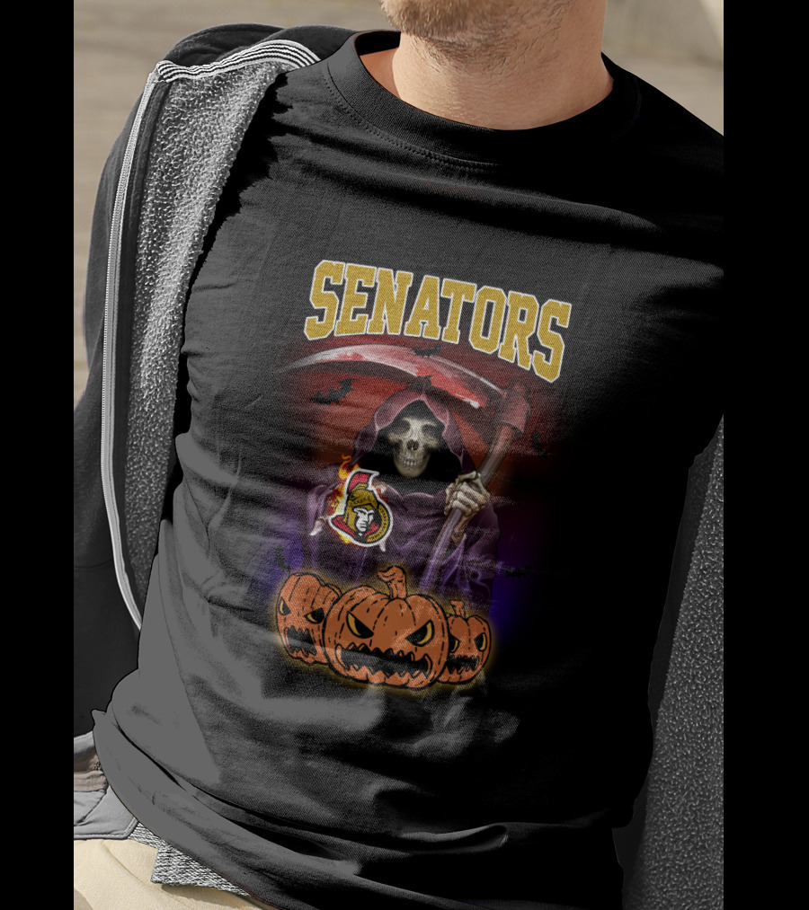 Senators Reaper Pumpkin Halloween Ottawa Senators T-Shirt