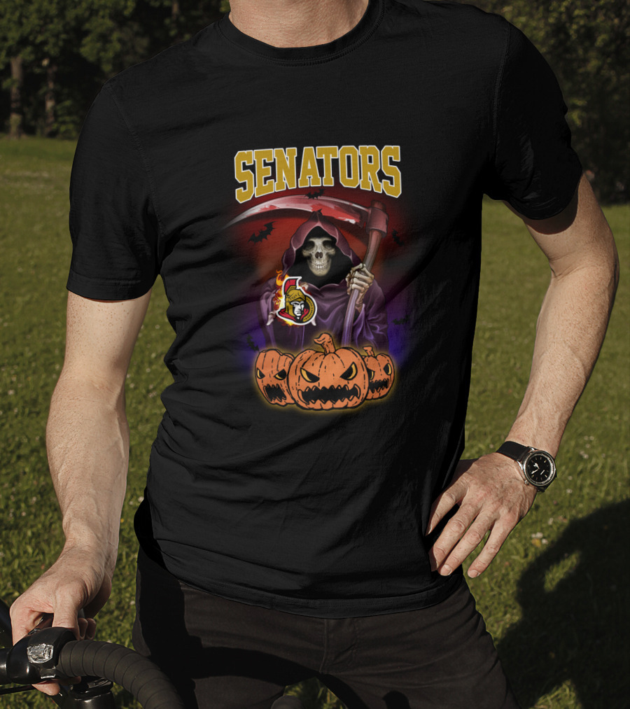 Senators Reaper Pumpkin Halloween Ottawa Senators T-Shirt