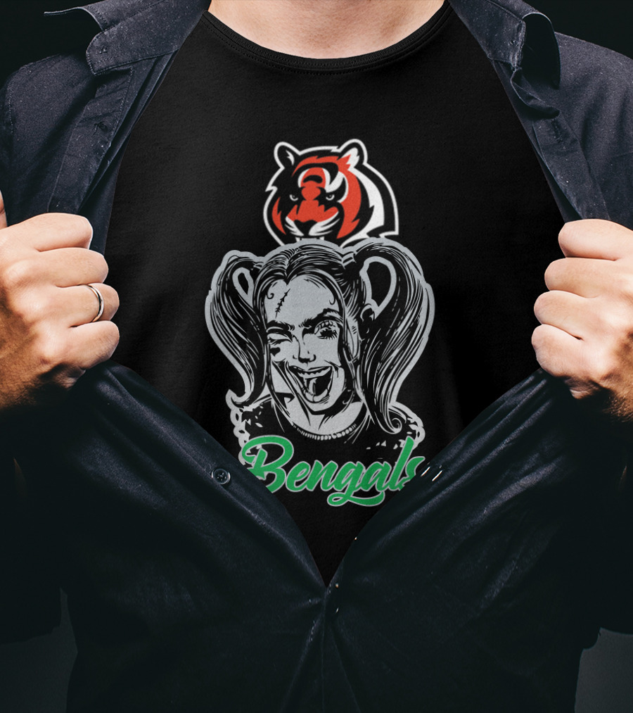 Harley Quinn Bengals Cincinnati Bengals Tiger T-Shirt