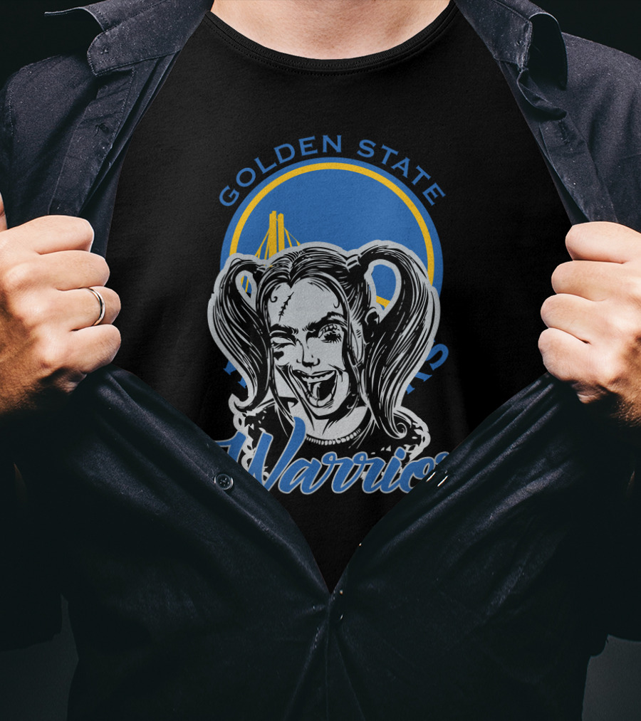 Golden State Warriors Harley Quinn Face T-Shirt