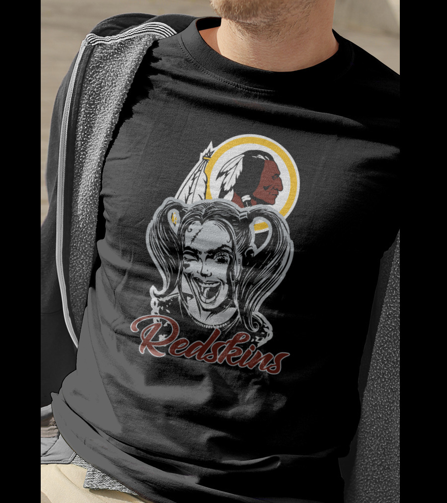Harley Quinn Redskins Logo Mashup T-Shirt