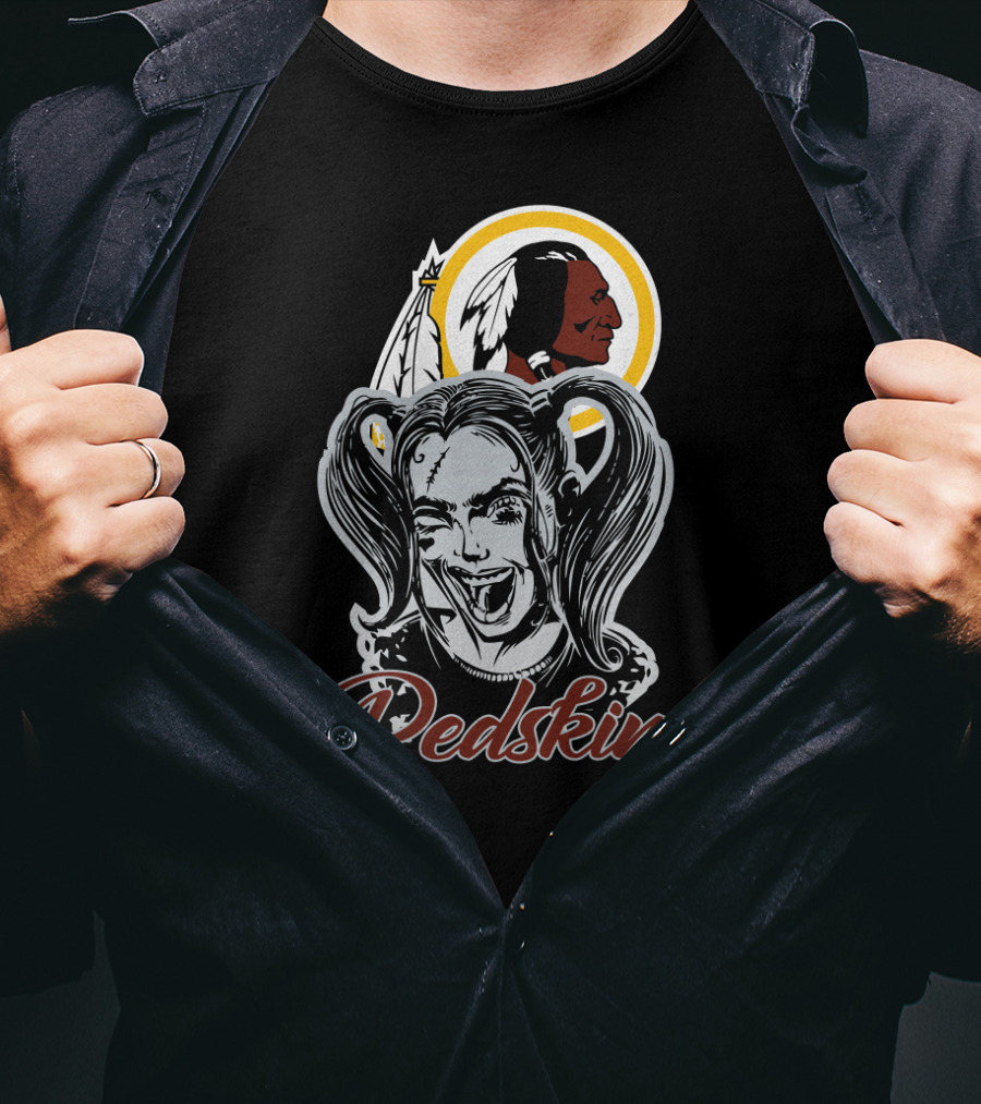 Harley Quinn Redskins Logo Mashup T-Shirt