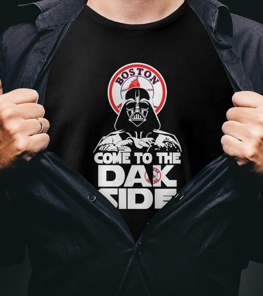 Darth Vader Come To The Dark Side Boston Red Sox Baseball Fan Crossover T-Shirt