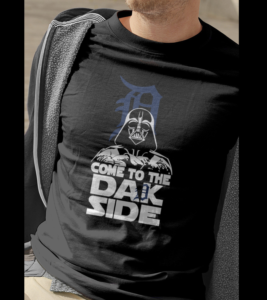 Come To The Dark Side Darth Vader Detroit Tigers Fans T-Shirt