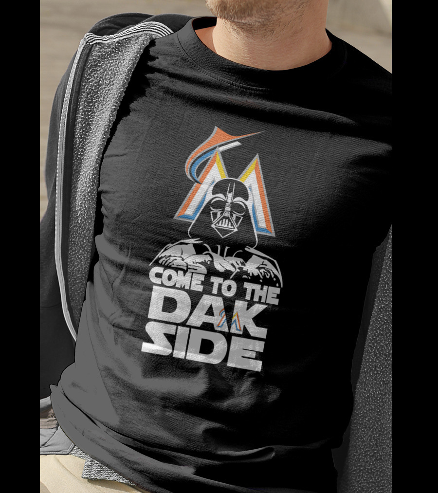 Darth Vader Come To The Dark Side Miami Marlins Fans T-Shirt
