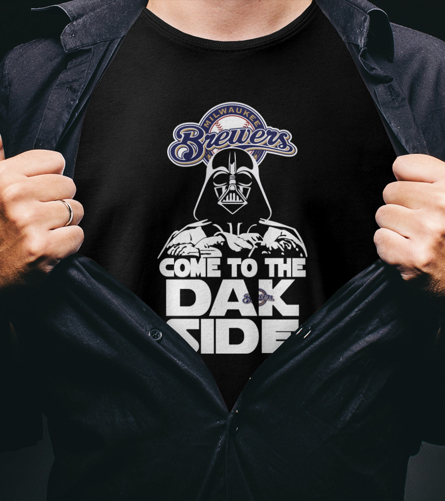 Milwaukee Brewers Come To The Dark Side Darth Vader Fans T-Shirt
