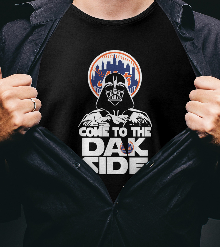 Come To The New York Mets Dark Side Darth Vader Fans T-Shirt