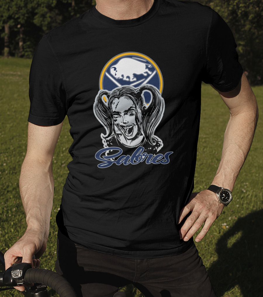 Sabres Fans With Harley Quinn And Buffalo T-Shirt