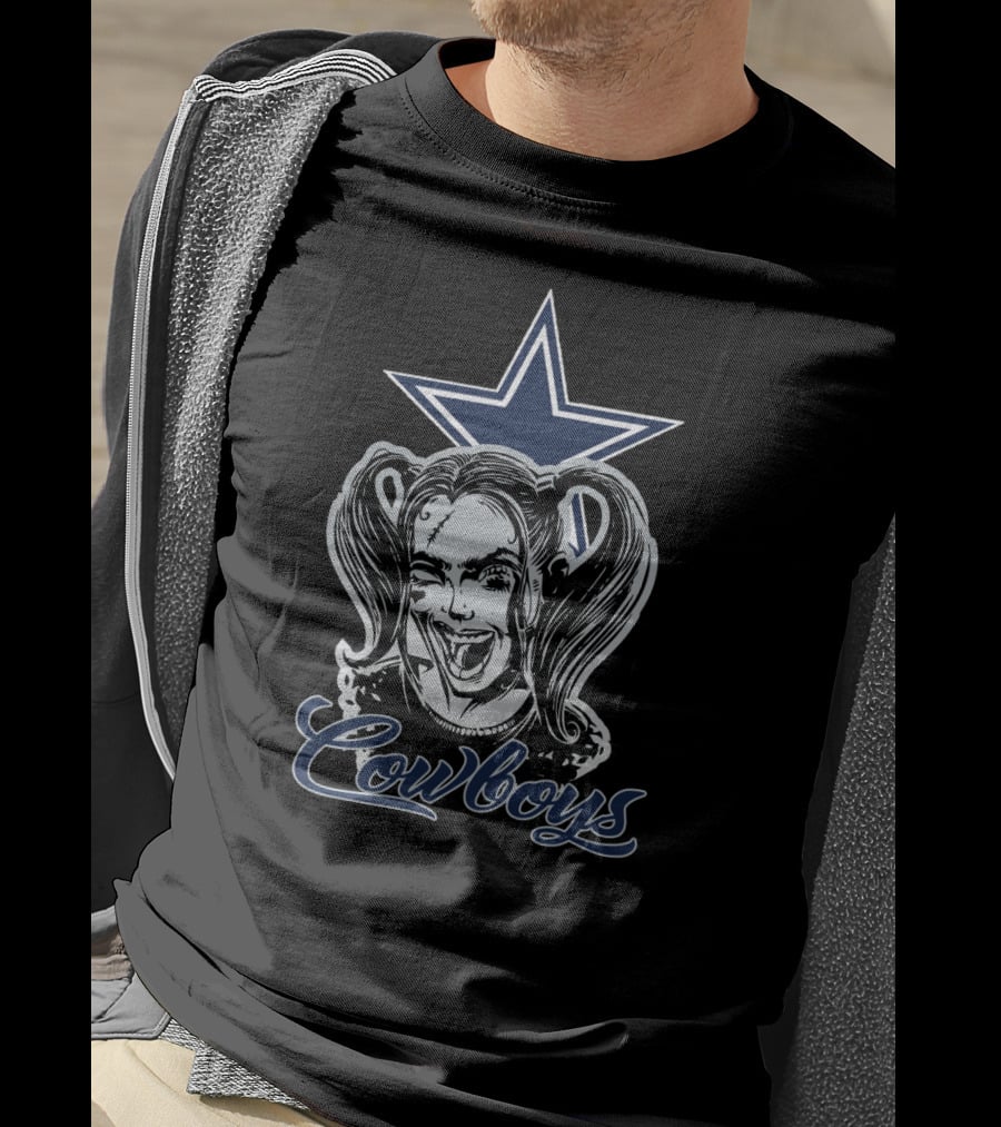 Harley Quinn Cowboys Fans Star T-Shirt