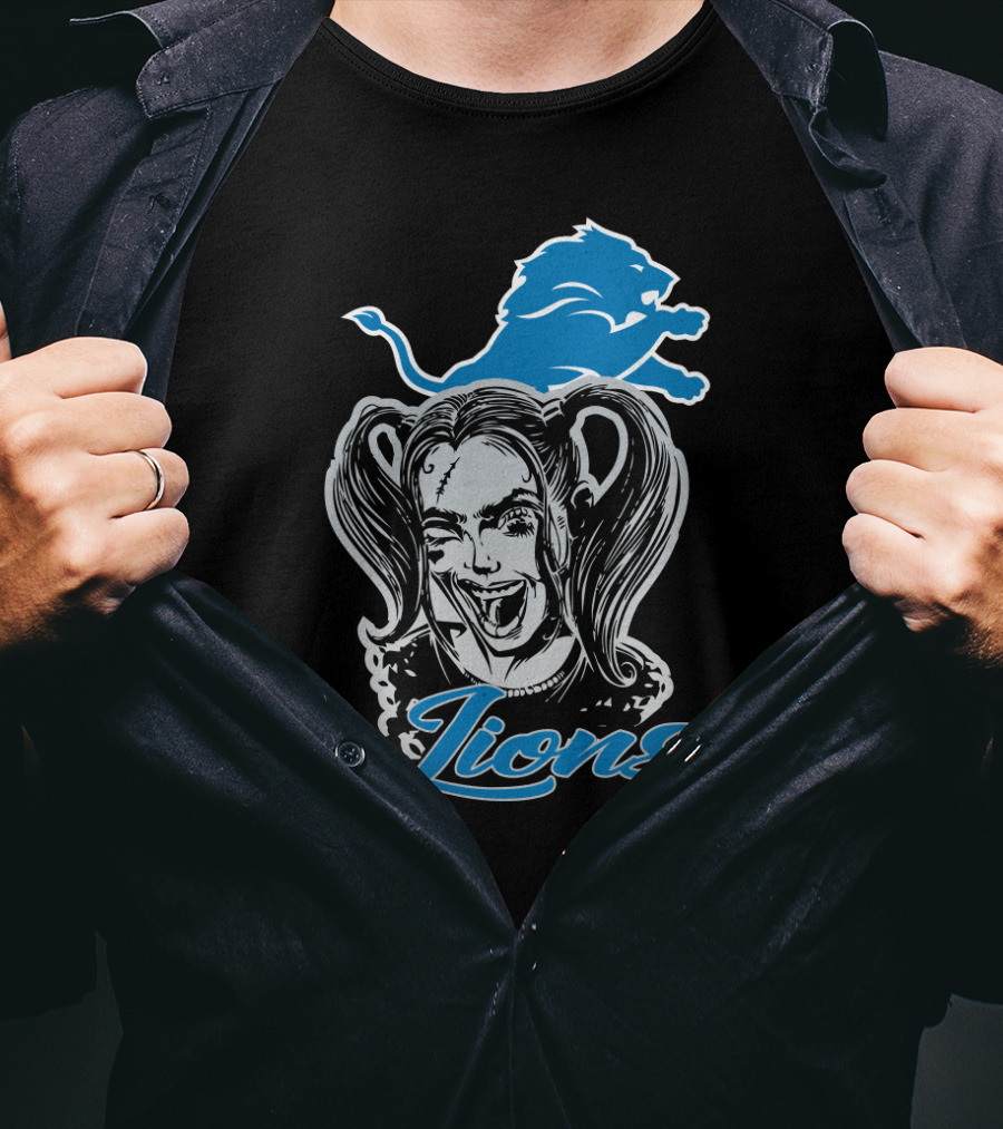 Harley Quinn Lions Detroit Fans T-Shirt