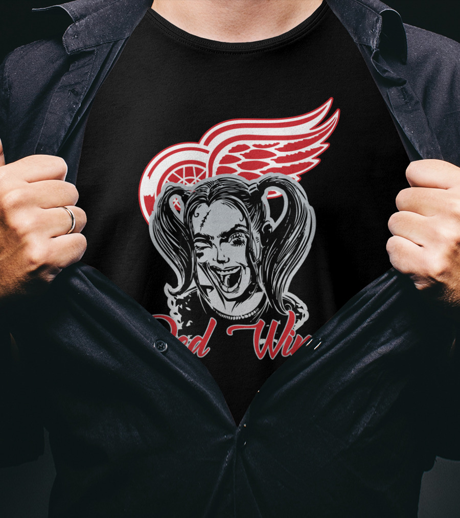 Harley Quinn Meets Detroit Red Wings Fans Extravaganza T-Shirt