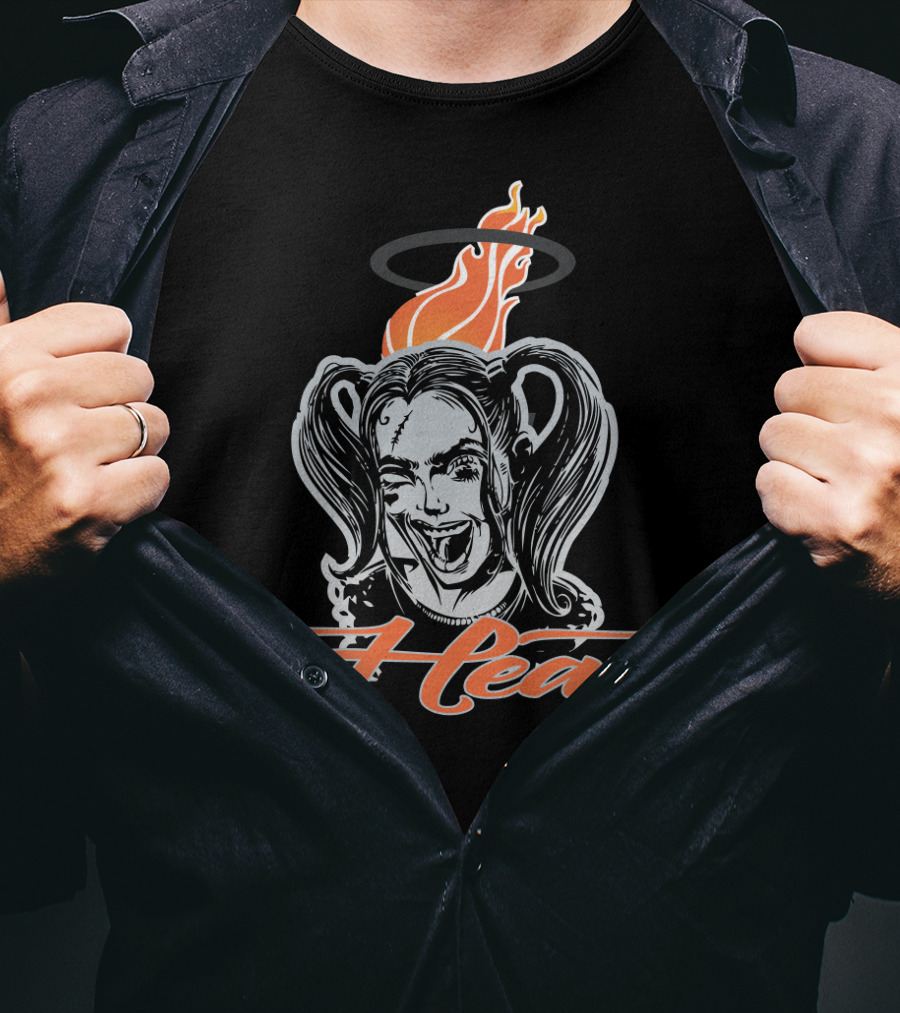 Harley Quinn Inspired Heat Fans Flame Halo T-Shirt