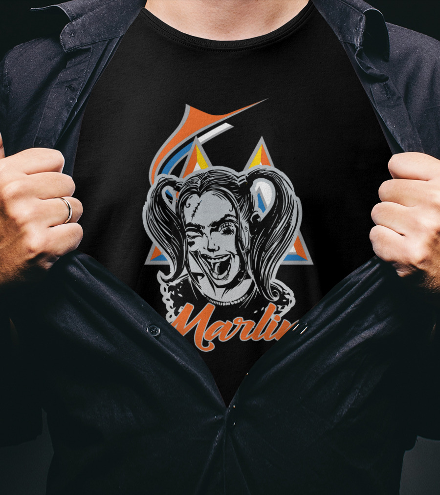 Marlins Harley Quinn Miami Baseball Fans T-Shirt