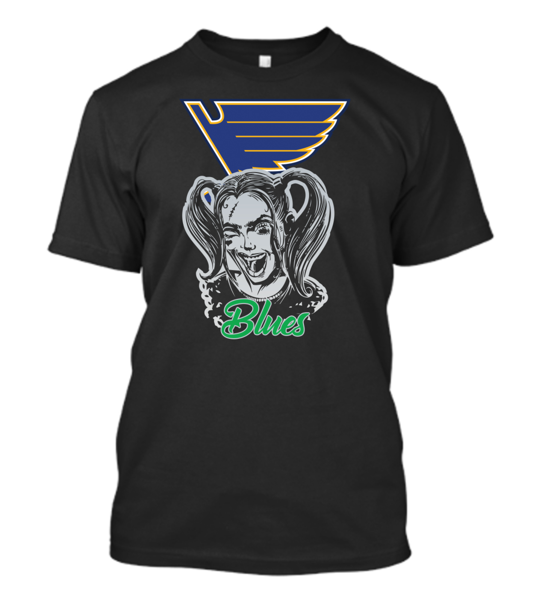 Harley Quinn Blues St. Louis Fans T-Shirt