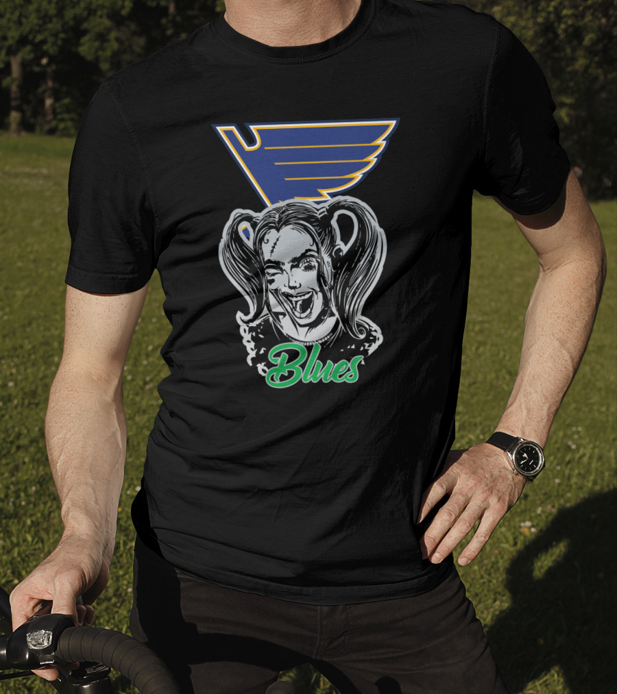 Harley Quinn Blues St. Louis Fans T-Shirt