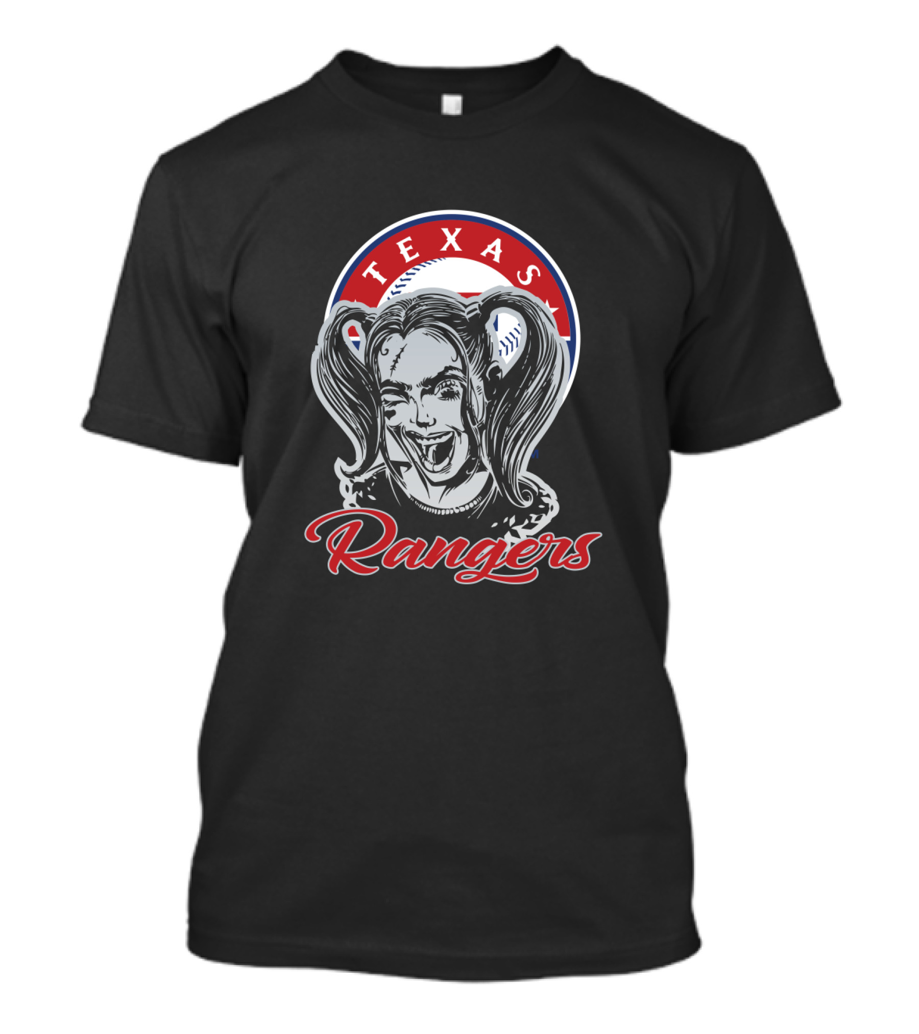 Texas Rangers Fans Harley Quinn Fusion T-Shirt