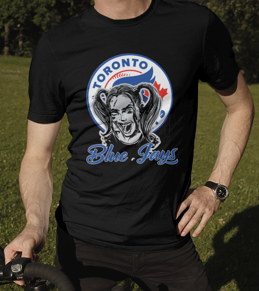 Toronto Blue Jays Fans With Harley Quinn Style T-Shirt