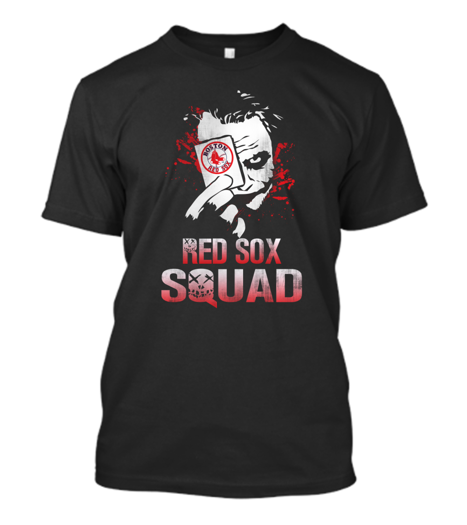 Red Sox Squad Joker With Boston Red Sox Playing Card T-Shirt